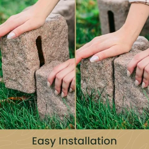 Beuta Landscaping Lawn Garden Edging Border 40Pc Sandstone