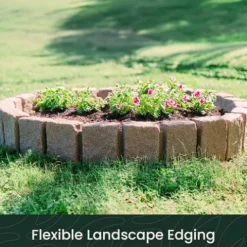 Beuta Sandstone BlockXL Garden Edging – 9.5 Inches Tall, Easy Install 40pk, Sandstone