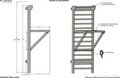 Beyond Balance Personal Training Tower: Fitness Stall Bars with Adjustable Pull-Up Dip Bar Attachment (1.5″ Round, Poplar Rungs)