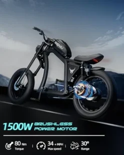 BIGNIU BG-X Electric Bike for Adults, 1500W Brushless Motor, 48V/31.5Ah, Front/Rear Turn Signal, Dual Suspension Ebikes (Dark Black)