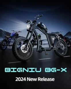 BIGNIU BG-X Electric Bike for Adults 1500W Brushless Motor with 48V/31.5Ah Battery, 34+ MPH Up to 40 Miles Range 20″ *5″ Fat TireFront/Rear Turn Signal, Dual Suspension Black