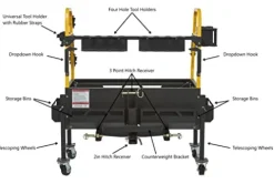 Bigtoolrack Mobile Work Station Counter-Weight and Storage Attachment Orange