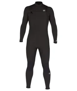 Billabong Mens 3/2mm Absolute Chest Zip Fullsuit GBS Wetsuit Black 23 Small
