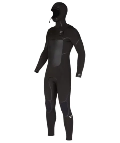 Billabong Mens 5/4mm Absolute Plus Chest Zip Hooded Fullsuit Wetsuits Black 23