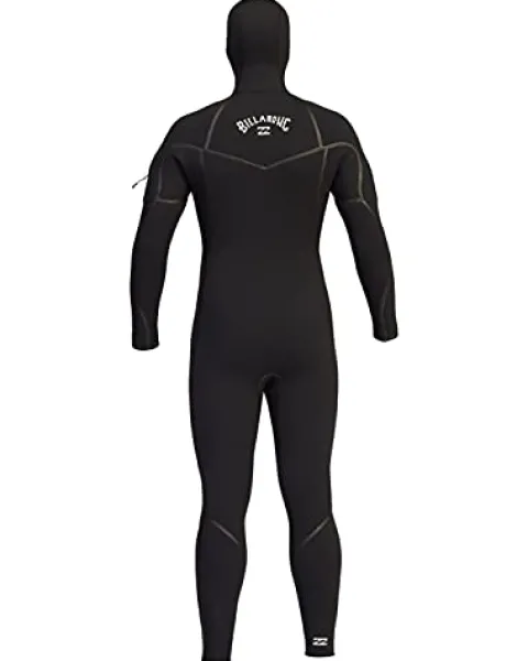 Billabong Mens 5/4mm Furnace Hooded Chest Zip Full Wetsuit Black XX-Large