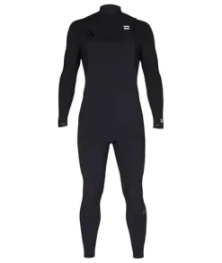 Billabong Mens 3/2mm Furnace Comp Chest Zip Fullsuit Wetsuits Black 23