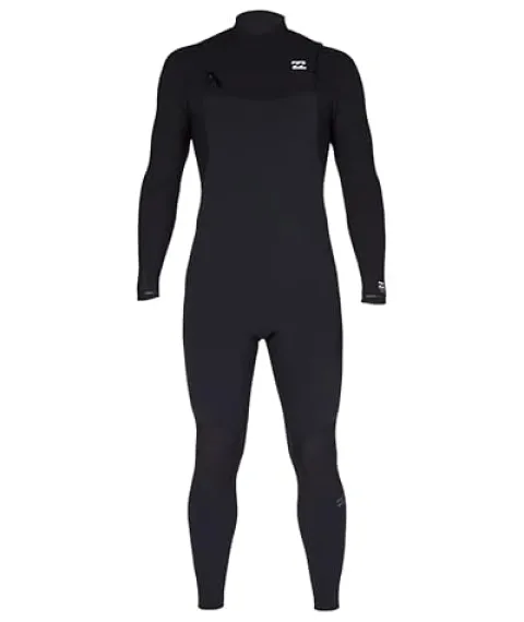Billabong Mens 3/2mm Furnace Comp Chest Zip Fullsuit Wetsuits Black 23