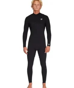 Billabong Mens 3/2mm Furnace Natural Zipperless Fullsuit Wetsuits Black X-Large