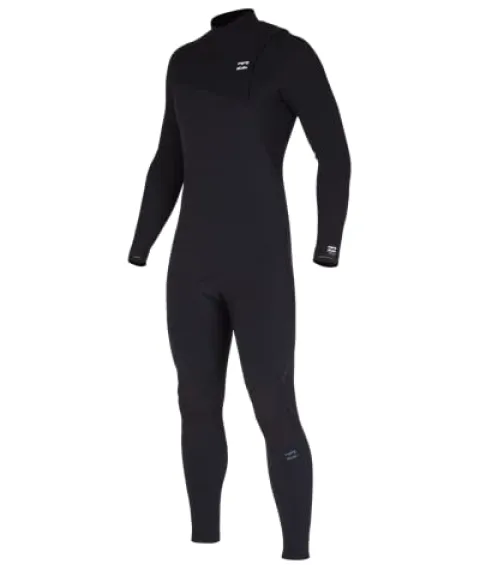 Billabong Mens 3/2mm Furnace Natural Zipperless Fullsuit Wetsuits Black X-Large