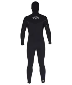Billabong Mens 4/3mm Furnace Comp Hooded Wetsuit Black 23 Medium