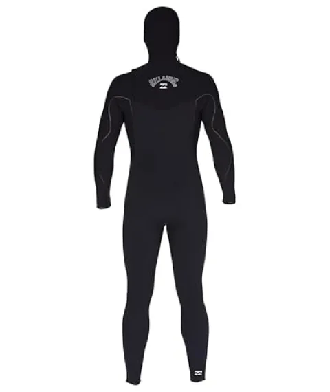 Billabong Mens 4/3mm Furnace Comp Hooded Wetsuit Black 23 Medium