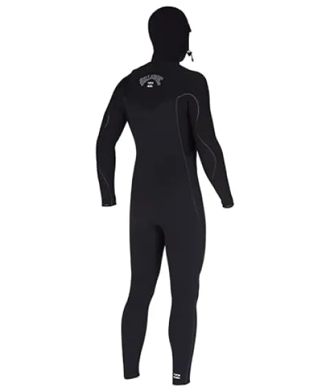 Billabong Mens 4/3mm Furnace Comp Hooded Wetsuit Black 23 Medium