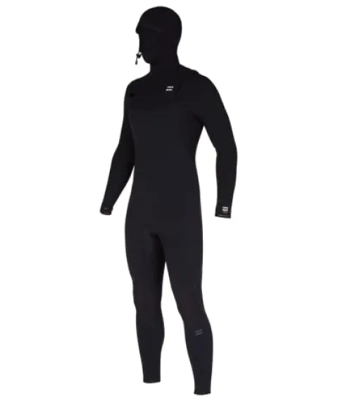 Billabong Mens 4/3mm Furnace Comp Hooded Wetsuit Black 23 Medium