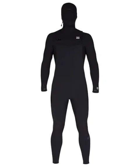 Billabong Mens 4/3mm Furnace Comp Hooded Wetsuit Black 23 Medium