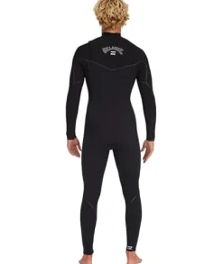 Billabong Mens 4/3mm Furnace Chest Zip Fullsuit Wetsuit Black 23 Large