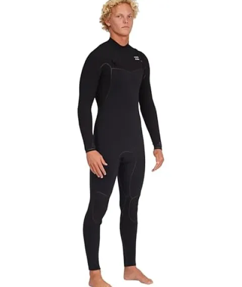 Billabong Mens 4/3mm Furnace Chest Zip Fullsuit Wetsuits Black 23 Medium