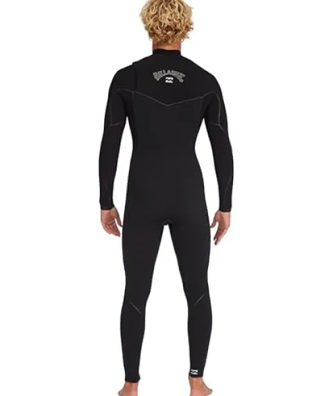 Billabong Mens 4/3mm Furnace Chest Zip Fullsuit Wetsuits Black 23 Medium