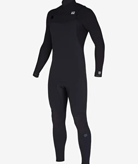 Billabong Mens 4/3mm Furnace Natural Zipperless Fullsuit Wetsuit Black Small