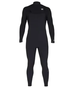 Billabong Mens 4/3mm Furnace Natural Zipperless Fullsuit Wetsuit Black Small