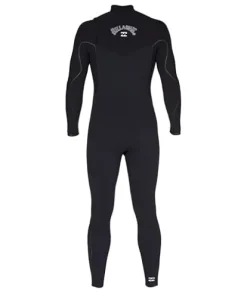 Billabong Mens 4/3mm Furnace Natural Zipperless Fullsuit Wetsuit Black Small