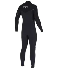 Billabong Mens 4/3mm Furnace Natural Zipperless Fullsuit Wetsuit Black Small