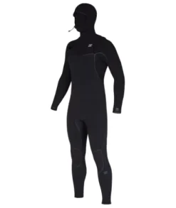 Billabong Mens 5/4mm Furnace Hooded Chest Zip Fullsuit Black 231 X-Large