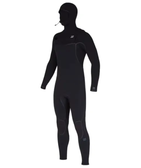 Billabong Mens 5/4mm Furnace Hooded Chest Zip Fullsuit Black 231 X-Large