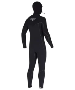 Billabong Mens 6/5mm Furnace Hooded Chest Zip Fullsuit Wetsuits Black 23 Large