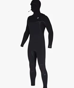 Billabong Mens 6/5mm Furnace Hooded Chest Zip Fullsuit Wetsuits Black 23 Medium
