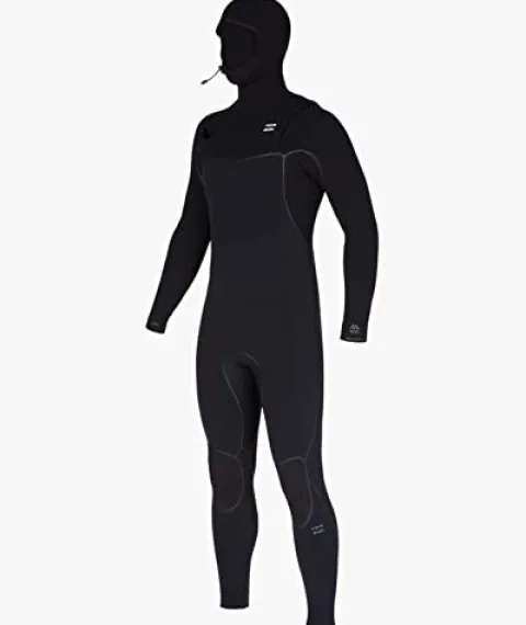 Billabong Mens 6/5mm Furnace Hooded Chest Zip Fullsuit Wetsuits Black 23 Medium