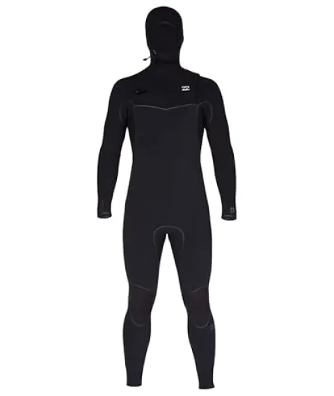 Billabong Mens 6/5mm Furnace Hooded Chest Zip Fullsuit Wetsuits Black 23 Medium