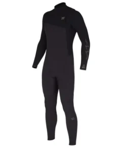 Billabong Mens 3/2mm Revolution Natural Zipperless Fullsuit Wetsuit Black Large