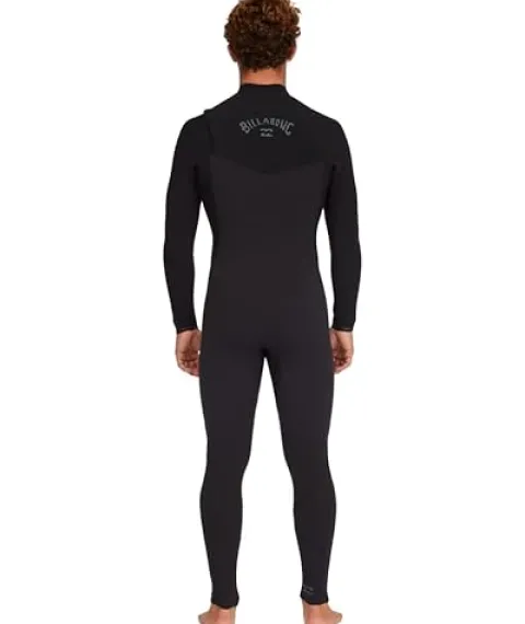 Billabong Mens 3/2mm Revolution Natural Zipperless Fullsuit Wetsuit Black Large