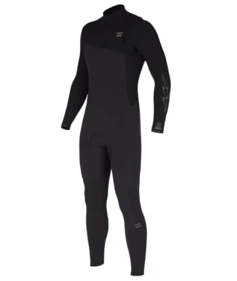 Billabong Mens 3/2mm Revolution Natural Zipperless Fullsuit Wetsuit Black