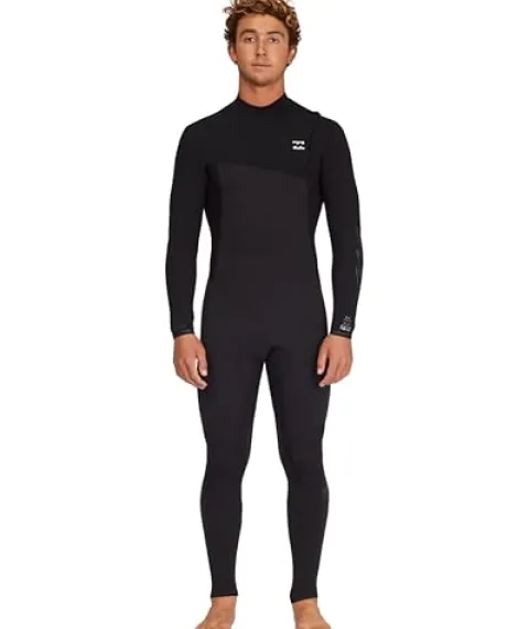 Billabong Mens 3/2mm Revolution Natural Zipperless Fullsuit Wetsuit Black