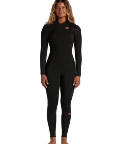 Billabong Womens 3/2mm Synergy Chest Zip Fullsuit Wild Black