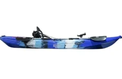 BKC Brooklyn 11.0 Single Kayak Sit On Top Fishing Kayak Blue Camo