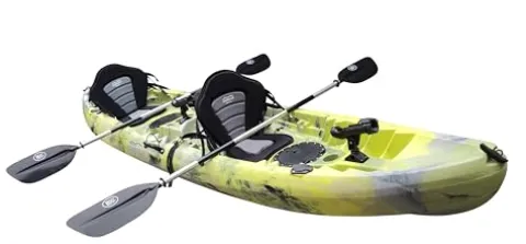BKC Brooklyn 12.5 Tandem Kayak 12’8″ 2-3 Person Lime Camo