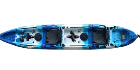BKC Brooklyn 13.0 Tandem Modular Pedal Kayak Blue Camo