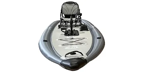 BKC SUP AIR 13-Foot Inflatable Stand Up Paddle Board w/Pedal Drive, Seat, Paddle by BKC