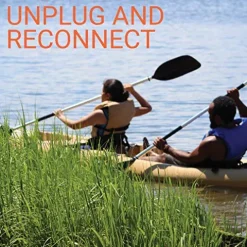 BKC TK219 Tandem Sit-On-Top Fishing Kayak with Padded Seats and Paddles Grey Camo