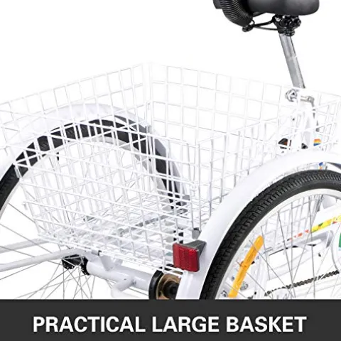 Bkisy Adult 7-Speed Tricycle White