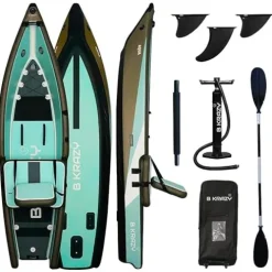 Bkrazy High Pressure Inflatable Kayak Hybrid Kayak/SUP AQUA