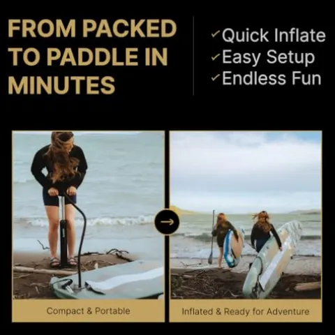 Bkrazy High-End Inflatable Paddle Board 11ft Complete Package Oasis