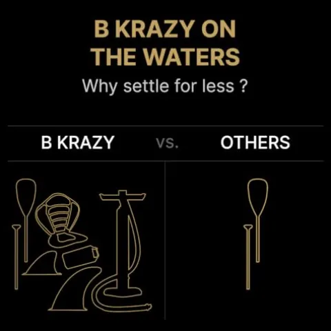 Bkrazy High-End Inflatable Paddle Board 11ft Complete Package Oasis