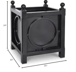 Black Iron Planter Black