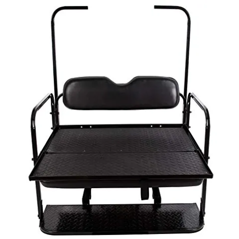 7BLACKSMITHS Rear Back Seat Kit for EZGO TXT Golf Cart Black