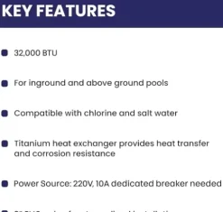 Blue Torrent Pumps ComforTemp Heat Pump 7,500 Gallon Pool 32,000 BTU Blue & Black