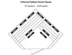 Blue Wave HeatWave BSA2420 4 Person Hemlock Carbon Infrared Sauna