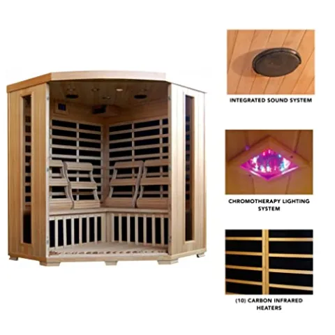 Blue Wave HeatWave BSA2420 4 Person Hemlock Carbon Infrared Sauna